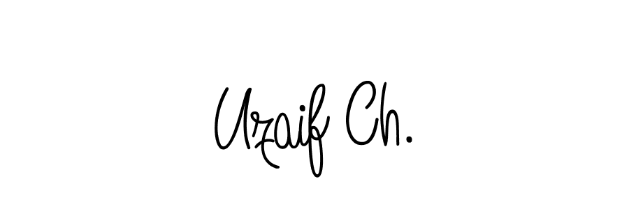 The best way (Angelique-Rose-font-FFP) to make a short signature is to pick only two or three words in your name. The name Uzaif Ch. include a total of six letters. For converting this name. Uzaif Ch. signature style 5 images and pictures png