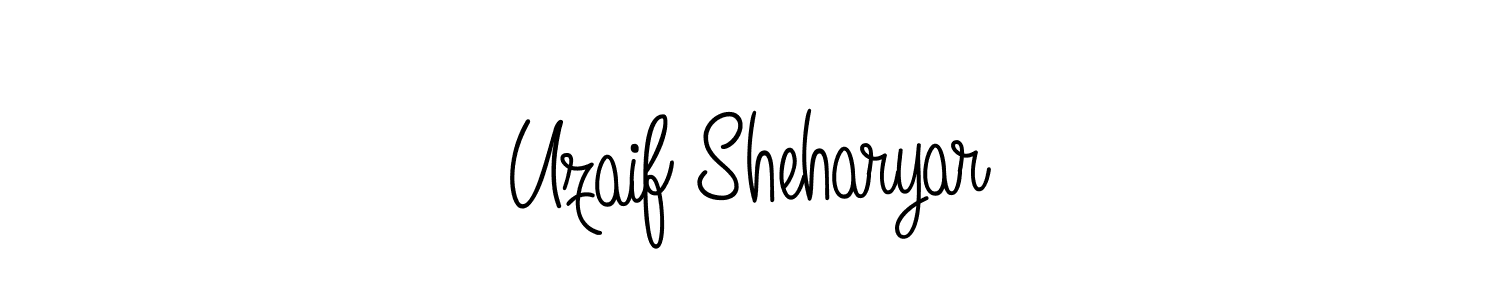 Make a beautiful signature design for name Uzaif Sheharyar. With this signature (Angelique-Rose-font-FFP) style, you can create a handwritten signature for free. Uzaif Sheharyar signature style 5 images and pictures png