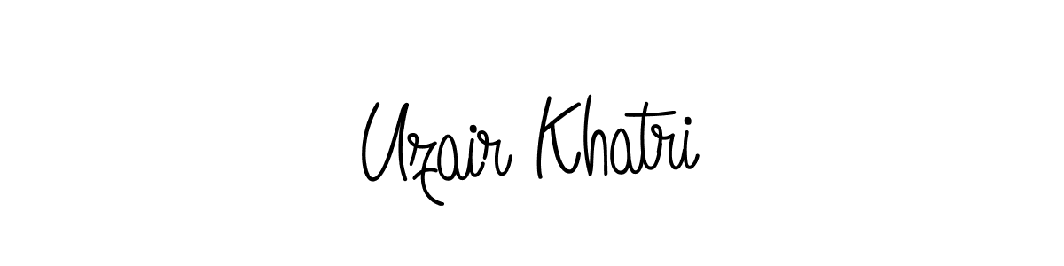 Use a signature maker to create a handwritten signature online. With this signature software, you can design (Angelique-Rose-font-FFP) your own signature for name Uzair Khatri. Uzair Khatri signature style 5 images and pictures png