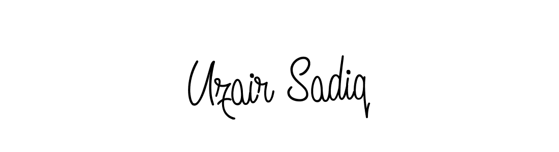 Make a beautiful signature design for name Uzair Sadiq. With this signature (Angelique-Rose-font-FFP) style, you can create a handwritten signature for free. Uzair Sadiq signature style 5 images and pictures png