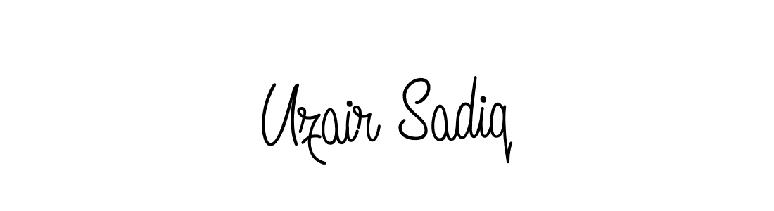 Make a beautiful signature design for name Uzair Sadiq. With this signature (Angelique-Rose-font-FFP) style, you can create a handwritten signature for free. Uzair Sadiq signature style 5 images and pictures png