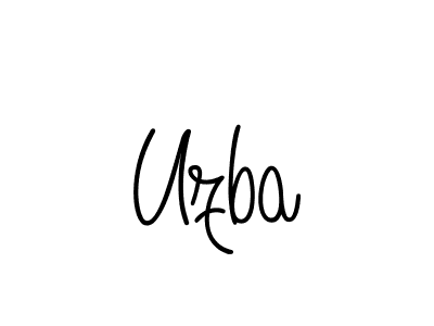 Make a beautiful signature design for name Uzba. With this signature (Angelique-Rose-font-FFP) style, you can create a handwritten signature for free. Uzba signature style 5 images and pictures png