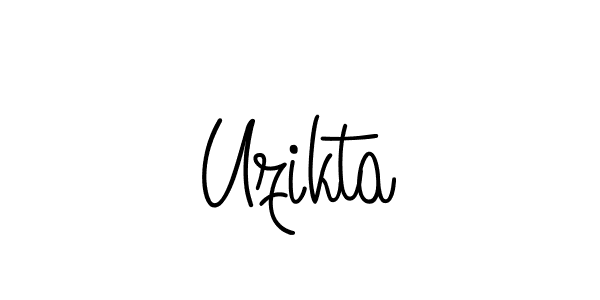 You should practise on your own different ways (Angelique-Rose-font-FFP) to write your name (Uzikta) in signature. don't let someone else do it for you. Uzikta signature style 5 images and pictures png