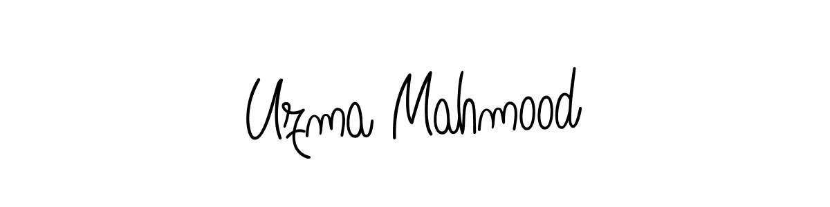 How to make Uzma Mahmood name signature. Use Angelique-Rose-font-FFP style for creating short signs online. This is the latest handwritten sign. Uzma Mahmood signature style 5 images and pictures png