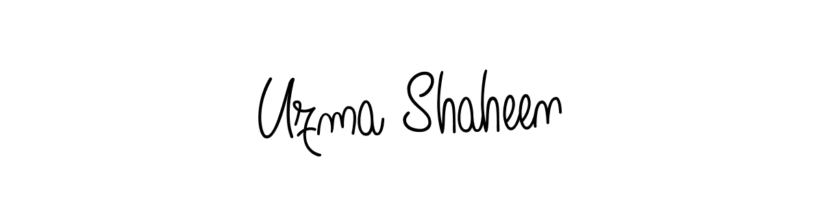 How to make Uzma Shaheen name signature. Use Angelique-Rose-font-FFP style for creating short signs online. This is the latest handwritten sign. Uzma Shaheen signature style 5 images and pictures png