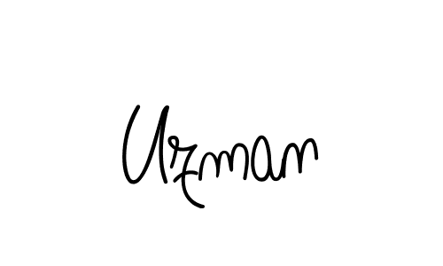 How to make Uzman name signature. Use Angelique-Rose-font-FFP style for creating short signs online. This is the latest handwritten sign. Uzman signature style 5 images and pictures png