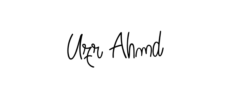 Uzr Ahmd stylish signature style. Best Handwritten Sign (Angelique-Rose-font-FFP) for my name. Handwritten Signature Collection Ideas for my name Uzr Ahmd. Uzr Ahmd signature style 5 images and pictures png