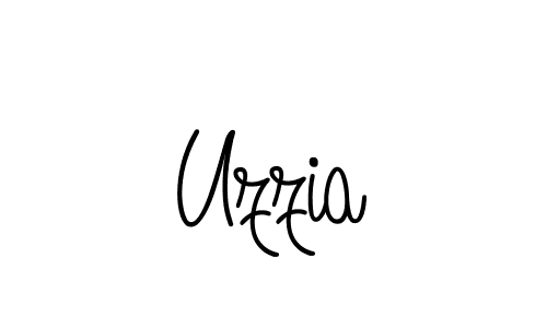 Make a beautiful signature design for name Uzzia. With this signature (Angelique-Rose-font-FFP) style, you can create a handwritten signature for free. Uzzia signature style 5 images and pictures png