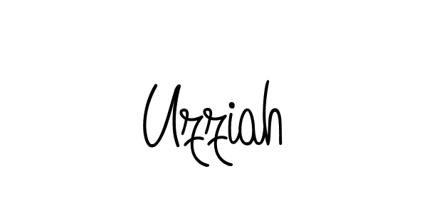 You should practise on your own different ways (Angelique-Rose-font-FFP) to write your name (Uzziah) in signature. don't let someone else do it for you. Uzziah signature style 5 images and pictures png