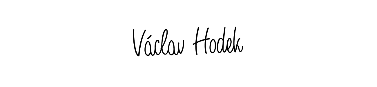 You should practise on your own different ways (Angelique-Rose-font-FFP) to write your name (Václav Hodek) in signature. don't let someone else do it for you. Václav Hodek signature style 5 images and pictures png