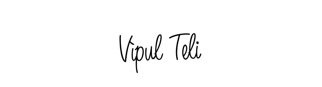 Design your own signature with our free online signature maker. With this signature software, you can create a handwritten (Angelique-Rose-font-FFP) signature for name Vìpul Teli. Vìpul Teli signature style 5 images and pictures png