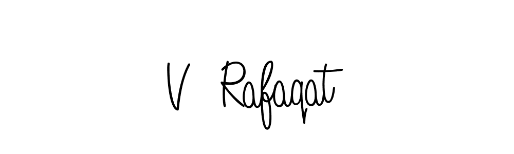 How to Draw V  Rafaqat signature style? Angelique-Rose-font-FFP is a latest design signature styles for name V  Rafaqat. V  Rafaqat signature style 5 images and pictures png