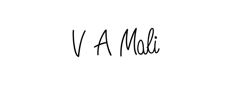 Angelique-Rose-font-FFP is a professional signature style that is perfect for those who want to add a touch of class to their signature. It is also a great choice for those who want to make their signature more unique. Get V A Mali name to fancy signature for free. V A Mali signature style 5 images and pictures png