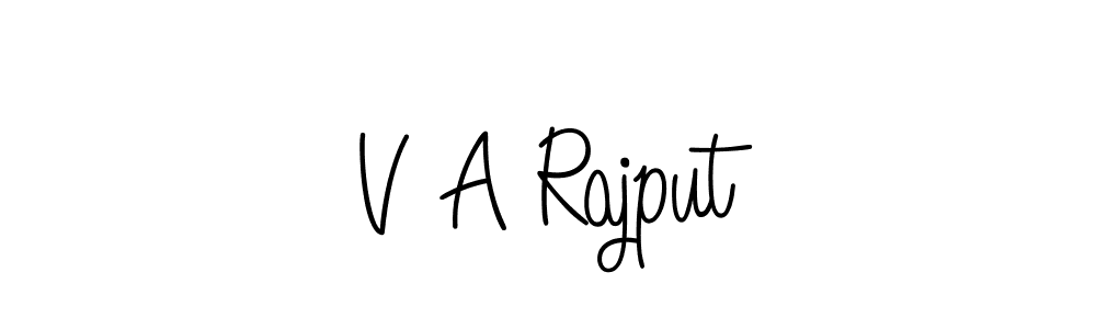 How to make V A Rajput signature? Angelique-Rose-font-FFP is a professional autograph style. Create handwritten signature for V A Rajput name. V A Rajput signature style 5 images and pictures png