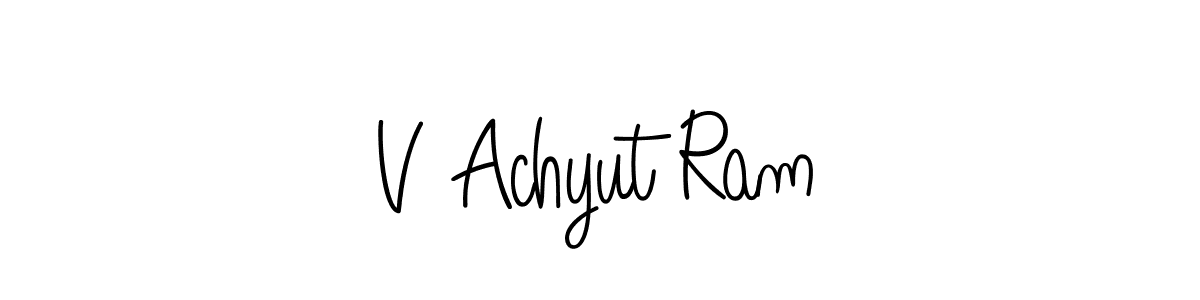 V Achyut Ram stylish signature style. Best Handwritten Sign (Angelique-Rose-font-FFP) for my name. Handwritten Signature Collection Ideas for my name V Achyut Ram. V Achyut Ram signature style 5 images and pictures png
