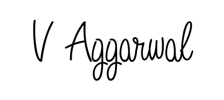 Use a signature maker to create a handwritten signature online. With this signature software, you can design (Angelique-Rose-font-FFP) your own signature for name V Aggarwal. V Aggarwal signature style 5 images and pictures png
