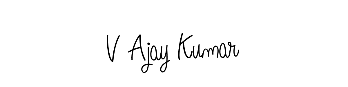 Best and Professional Signature Style for V Ajay Kumar. Angelique-Rose-font-FFP Best Signature Style Collection. V Ajay Kumar signature style 5 images and pictures png