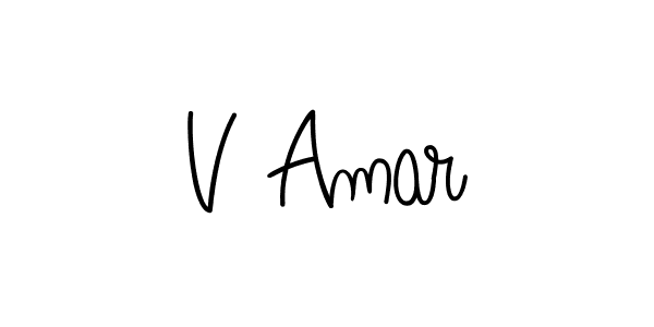 How to make V Amar signature? Angelique-Rose-font-FFP is a professional autograph style. Create handwritten signature for V Amar name. V Amar signature style 5 images and pictures png