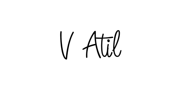 This is the best signature style for the V Atil name. Also you like these signature font (Angelique-Rose-font-FFP). Mix name signature. V Atil signature style 5 images and pictures png