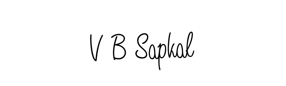 Use a signature maker to create a handwritten signature online. With this signature software, you can design (Angelique-Rose-font-FFP) your own signature for name V B Sapkal. V B Sapkal signature style 5 images and pictures png