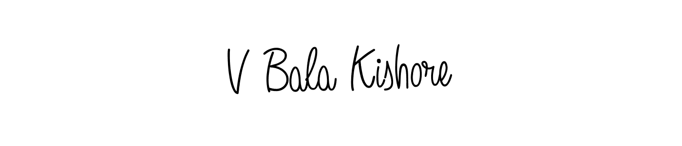 This is the best signature style for the V Bala Kishore name. Also you like these signature font (Angelique-Rose-font-FFP). Mix name signature. V Bala Kishore signature style 5 images and pictures png