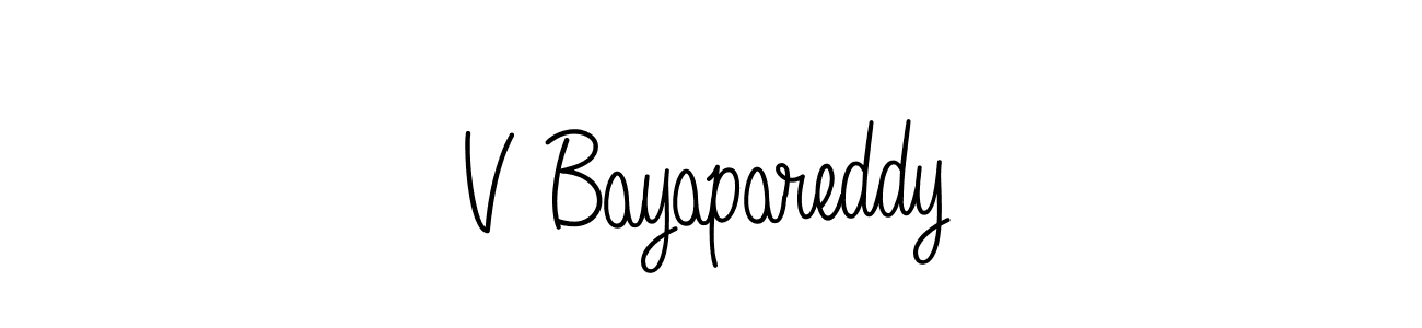 How to Draw V Bayapareddy signature style? Angelique-Rose-font-FFP is a latest design signature styles for name V Bayapareddy. V Bayapareddy signature style 5 images and pictures png