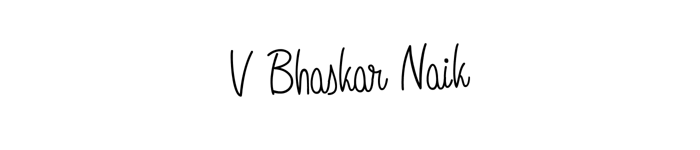 Use a signature maker to create a handwritten signature online. With this signature software, you can design (Angelique-Rose-font-FFP) your own signature for name V Bhaskar Naik. V Bhaskar Naik signature style 5 images and pictures png
