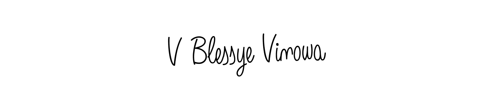 How to make V Blessye Vinowa signature? Angelique-Rose-font-FFP is a professional autograph style. Create handwritten signature for V Blessye Vinowa name. V Blessye Vinowa signature style 5 images and pictures png