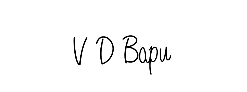 Design your own signature with our free online signature maker. With this signature software, you can create a handwritten (Angelique-Rose-font-FFP) signature for name V D Bapu. V D Bapu signature style 5 images and pictures png