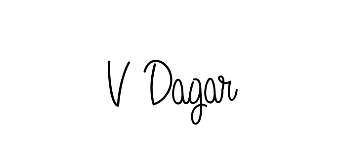 How to Draw V Dagar signature style? Angelique-Rose-font-FFP is a latest design signature styles for name V Dagar. V Dagar signature style 5 images and pictures png
