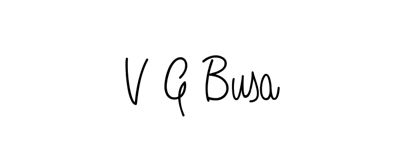 Design your own signature with our free online signature maker. With this signature software, you can create a handwritten (Angelique-Rose-font-FFP) signature for name V G Busa. V G Busa signature style 5 images and pictures png