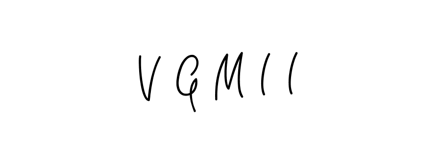 The best way (Angelique-Rose-font-FFP) to make a short signature is to pick only two or three words in your name. The name V G M I I include a total of six letters. For converting this name. V G M I I signature style 5 images and pictures png