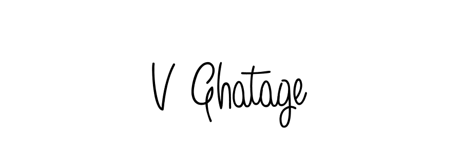 How to make V Ghatage name signature. Use Angelique-Rose-font-FFP style for creating short signs online. This is the latest handwritten sign. V Ghatage signature style 5 images and pictures png