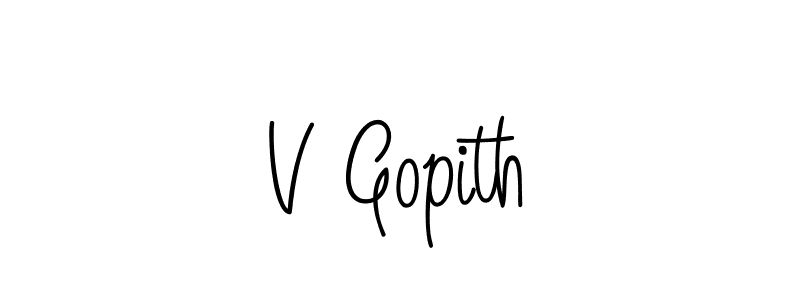 Similarly Angelique-Rose-font-FFP is the best handwritten signature design. Signature creator online .You can use it as an online autograph creator for name V Gopith. V Gopith signature style 5 images and pictures png