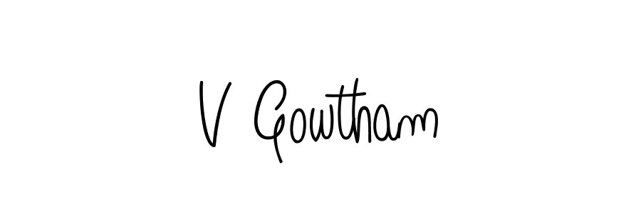 Make a short V Gowtham signature style. Manage your documents anywhere anytime using Angelique-Rose-font-FFP. Create and add eSignatures, submit forms, share and send files easily. V Gowtham signature style 5 images and pictures png