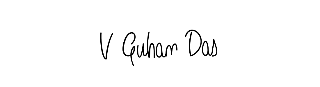Angelique-Rose-font-FFP is a professional signature style that is perfect for those who want to add a touch of class to their signature. It is also a great choice for those who want to make their signature more unique. Get V Guhan Das name to fancy signature for free. V Guhan Das signature style 5 images and pictures png