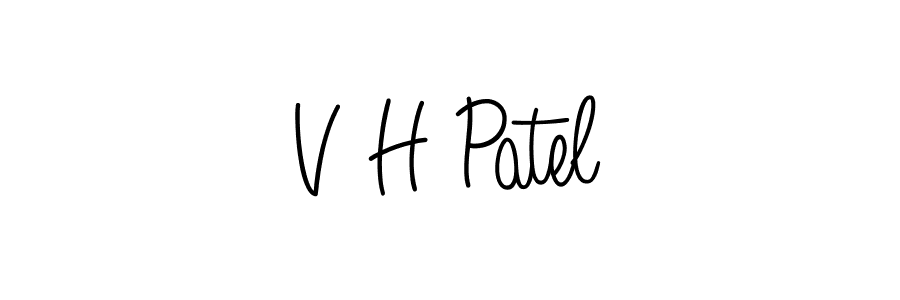 How to Draw V H Patel signature style? Angelique-Rose-font-FFP is a latest design signature styles for name V H Patel. V H Patel signature style 5 images and pictures png