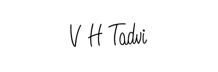 Make a beautiful signature design for name V H Tadvi. Use this online signature maker to create a handwritten signature for free. V H Tadvi signature style 5 images and pictures png