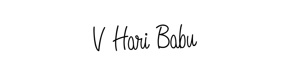 Angelique-Rose-font-FFP is a professional signature style that is perfect for those who want to add a touch of class to their signature. It is also a great choice for those who want to make their signature more unique. Get V Hari Babu name to fancy signature for free. V Hari Babu signature style 5 images and pictures png