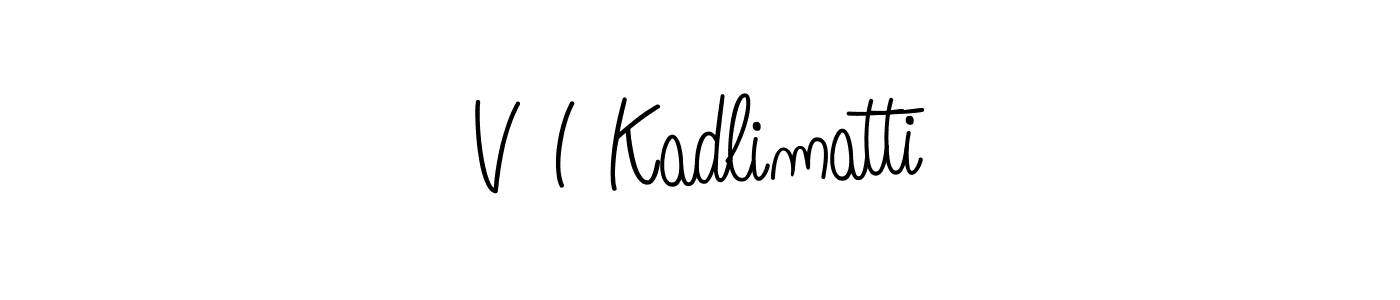 V I Kadlimatti stylish signature style. Best Handwritten Sign (Angelique-Rose-font-FFP) for my name. Handwritten Signature Collection Ideas for my name V I Kadlimatti. V I Kadlimatti signature style 5 images and pictures png