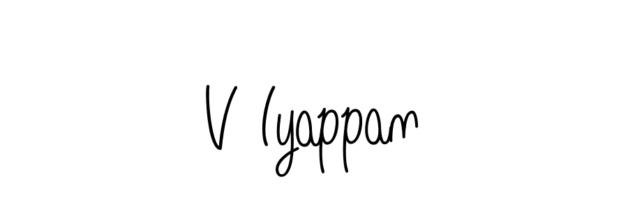 You should practise on your own different ways (Angelique-Rose-font-FFP) to write your name (V Iyappan) in signature. don't let someone else do it for you. V Iyappan signature style 5 images and pictures png