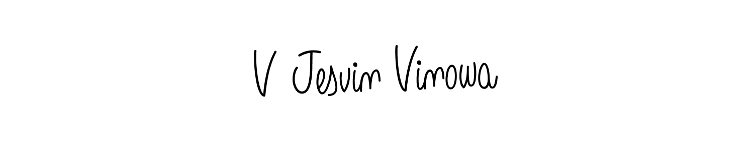 Once you've used our free online signature maker to create your best signature Angelique-Rose-font-FFP style, it's time to enjoy all of the benefits that V Jesvin Vinowa name signing documents. V Jesvin Vinowa signature style 5 images and pictures png