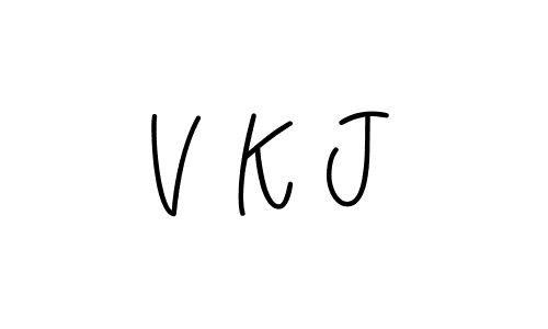 How to Draw V K J signature style? Angelique-Rose-font-FFP is a latest design signature styles for name V K J. V K J signature style 5 images and pictures png