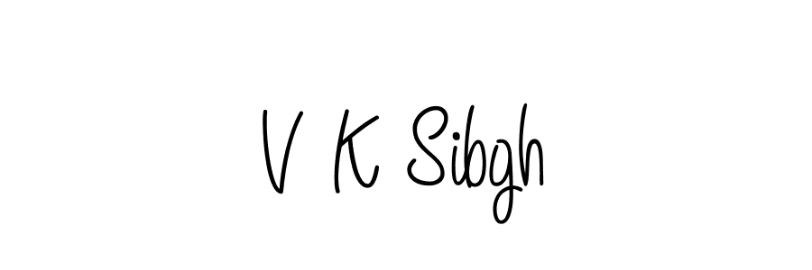 How to make V K Sibgh signature? Angelique-Rose-font-FFP is a professional autograph style. Create handwritten signature for V K Sibgh name. V K Sibgh signature style 5 images and pictures png