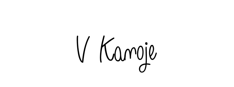 Angelique-Rose-font-FFP is a professional signature style that is perfect for those who want to add a touch of class to their signature. It is also a great choice for those who want to make their signature more unique. Get V Kanoje name to fancy signature for free. V Kanoje signature style 5 images and pictures png