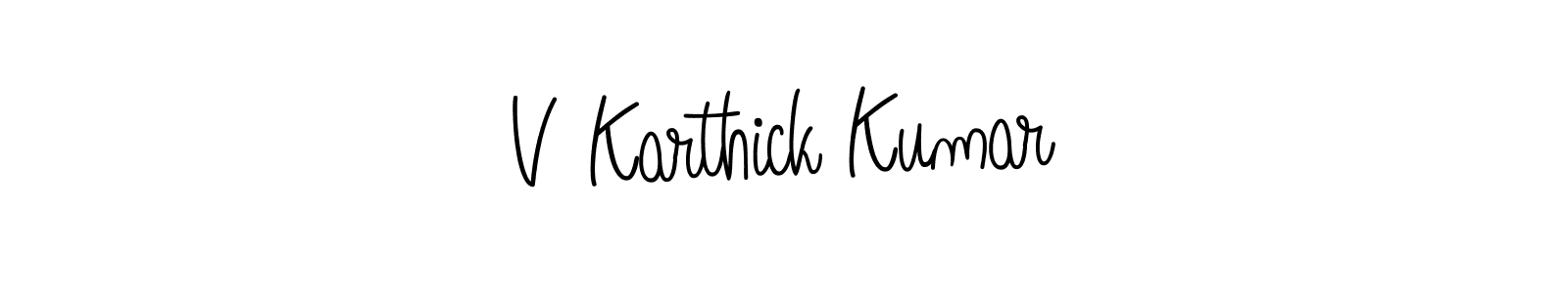 Angelique-Rose-font-FFP is a professional signature style that is perfect for those who want to add a touch of class to their signature. It is also a great choice for those who want to make their signature more unique. Get V Karthick Kumar name to fancy signature for free. V Karthick Kumar signature style 5 images and pictures png