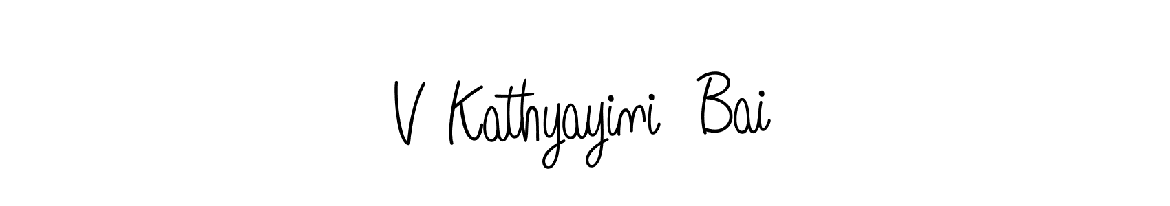 Angelique-Rose-font-FFP is a professional signature style that is perfect for those who want to add a touch of class to their signature. It is also a great choice for those who want to make their signature more unique. Get V Kathyayini  Bai name to fancy signature for free. V Kathyayini  Bai signature style 5 images and pictures png