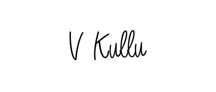 Use a signature maker to create a handwritten signature online. With this signature software, you can design (Angelique-Rose-font-FFP) your own signature for name V Kullu. V Kullu signature style 5 images and pictures png