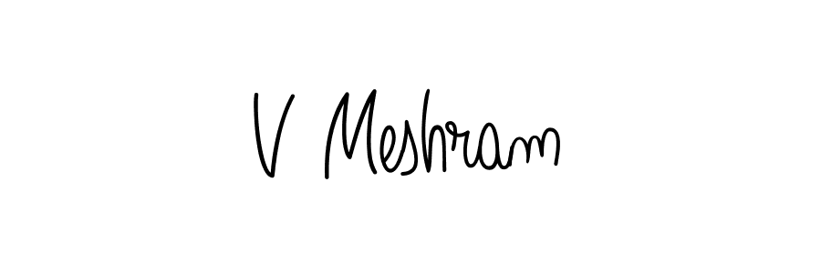 Angelique-Rose-font-FFP is a professional signature style that is perfect for those who want to add a touch of class to their signature. It is also a great choice for those who want to make their signature more unique. Get V Meshram name to fancy signature for free. V Meshram signature style 5 images and pictures png