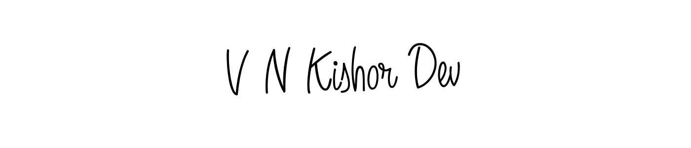 Make a beautiful signature design for name V N Kishor Dev. Use this online signature maker to create a handwritten signature for free. V N Kishor Dev signature style 5 images and pictures png